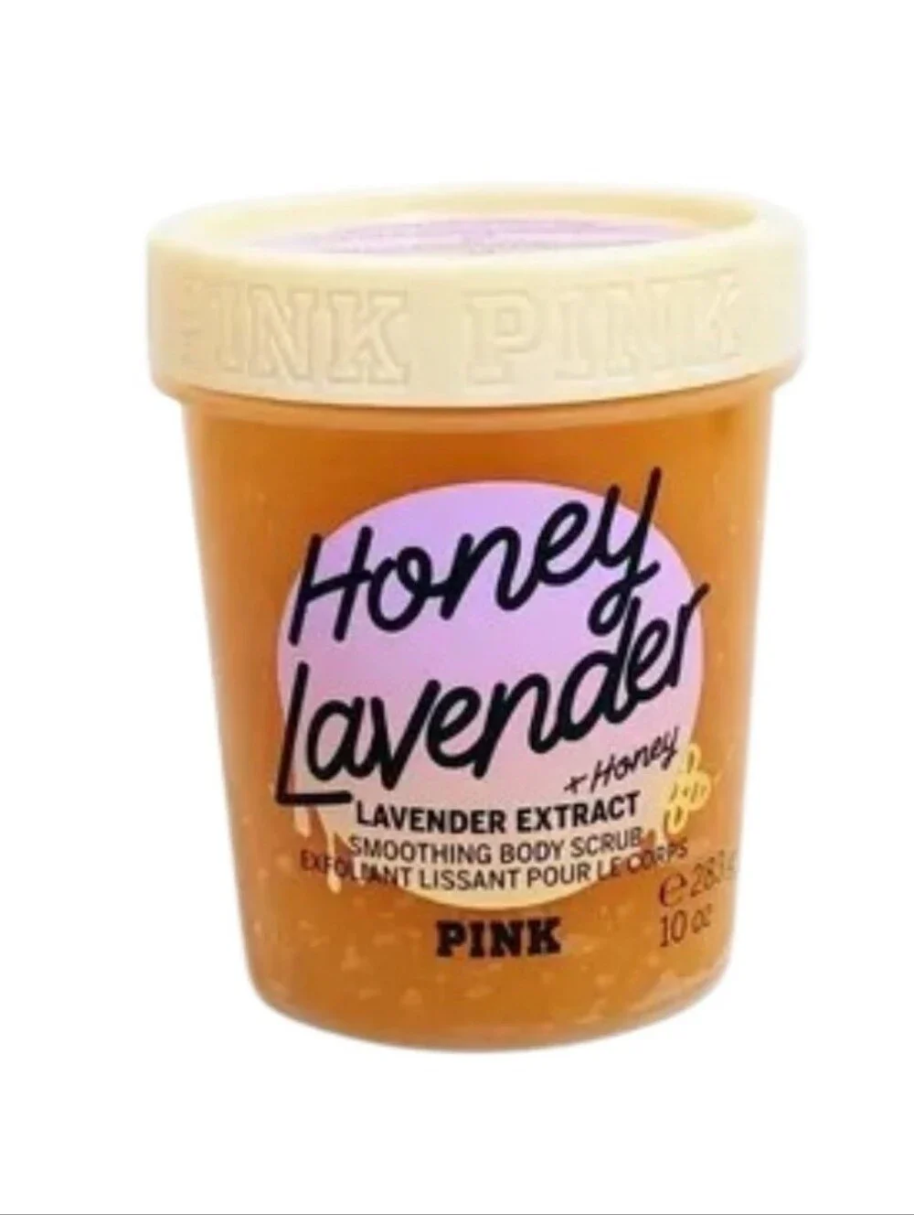VS PINK Limited Edition Honey Lavender Smoothing Body Scrub Wash 10 Oz NEW